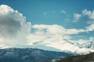 Snow covered mountain in Rocky Mountain National Park