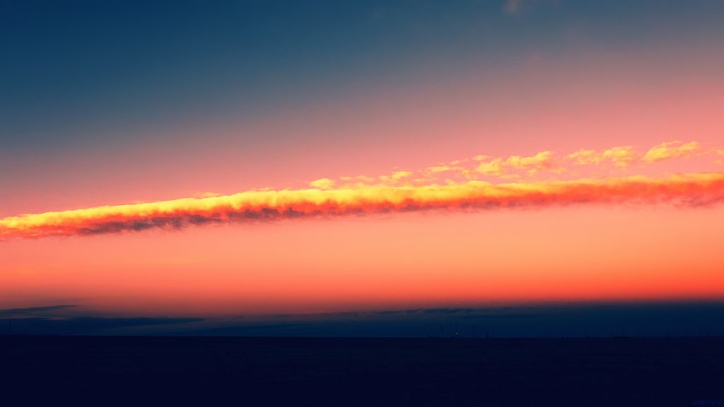Sunset with abstract clouds