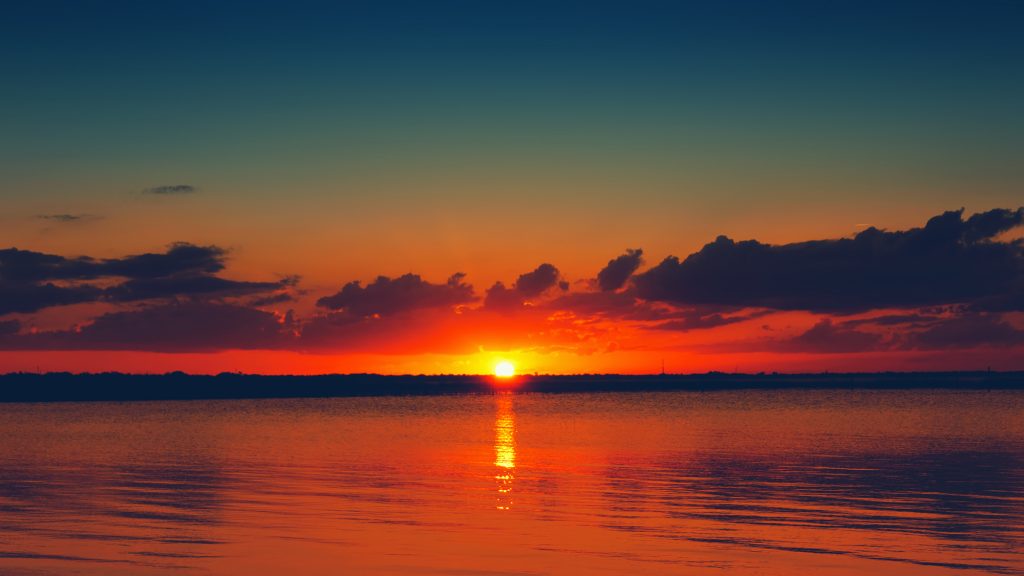 Orange and Blue Sunset in Florida