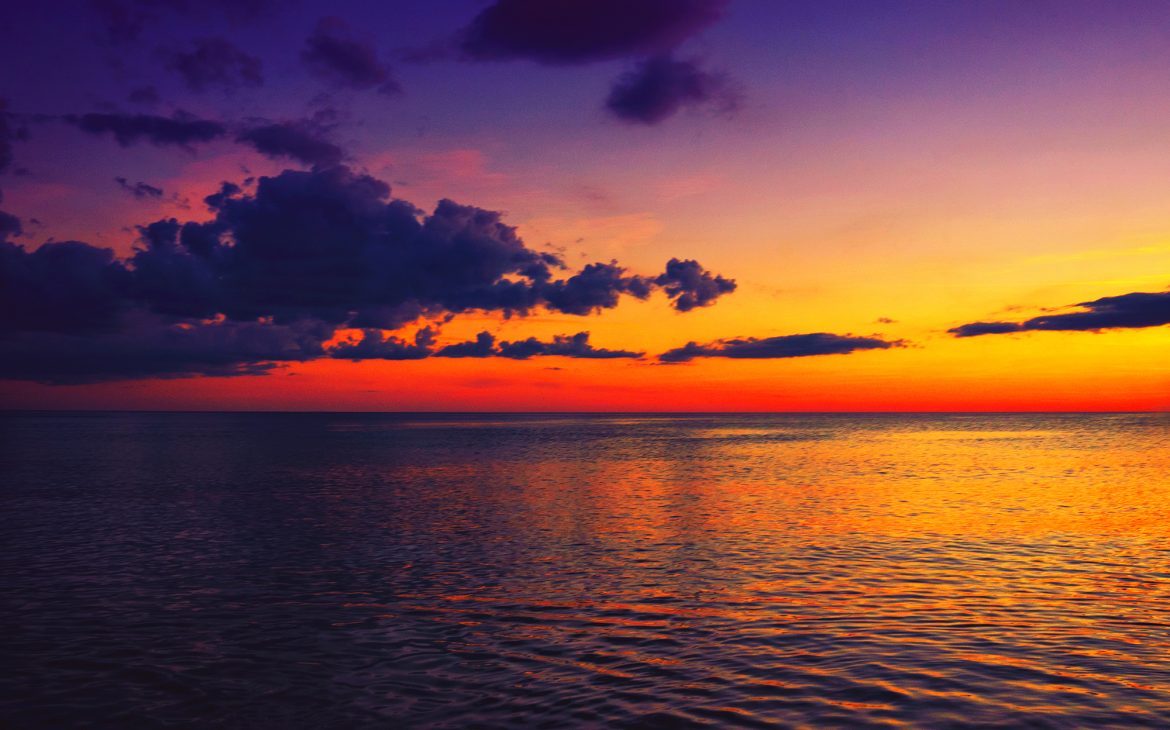 Ocean sunset at Siesta Key Florida